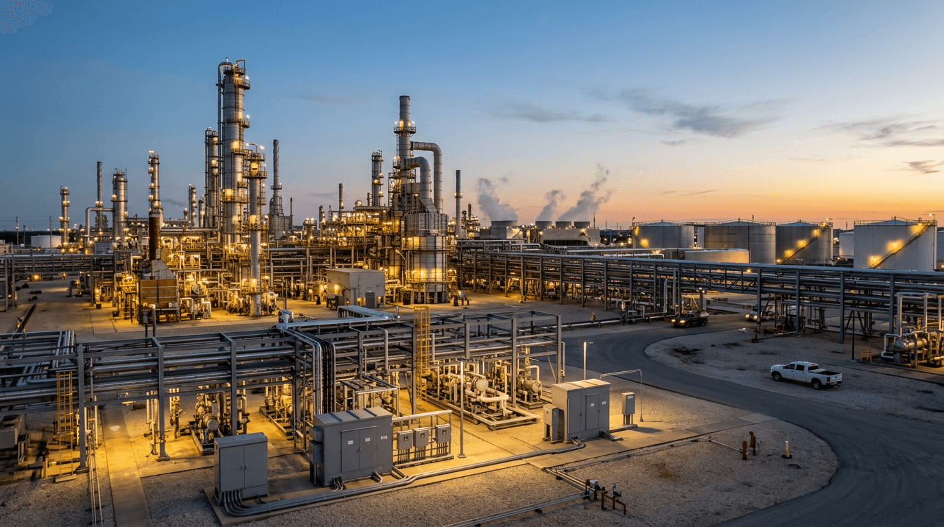 Industrial refinery and petrochemical processing equipment with coated steel infrastructure