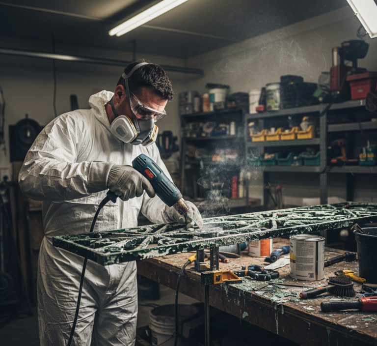 Metal paint stripping